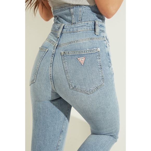 New GUESS IT GIRL HIGH WAIST RISER DENIM Jeans SZ 27 - Picture 9 of 10